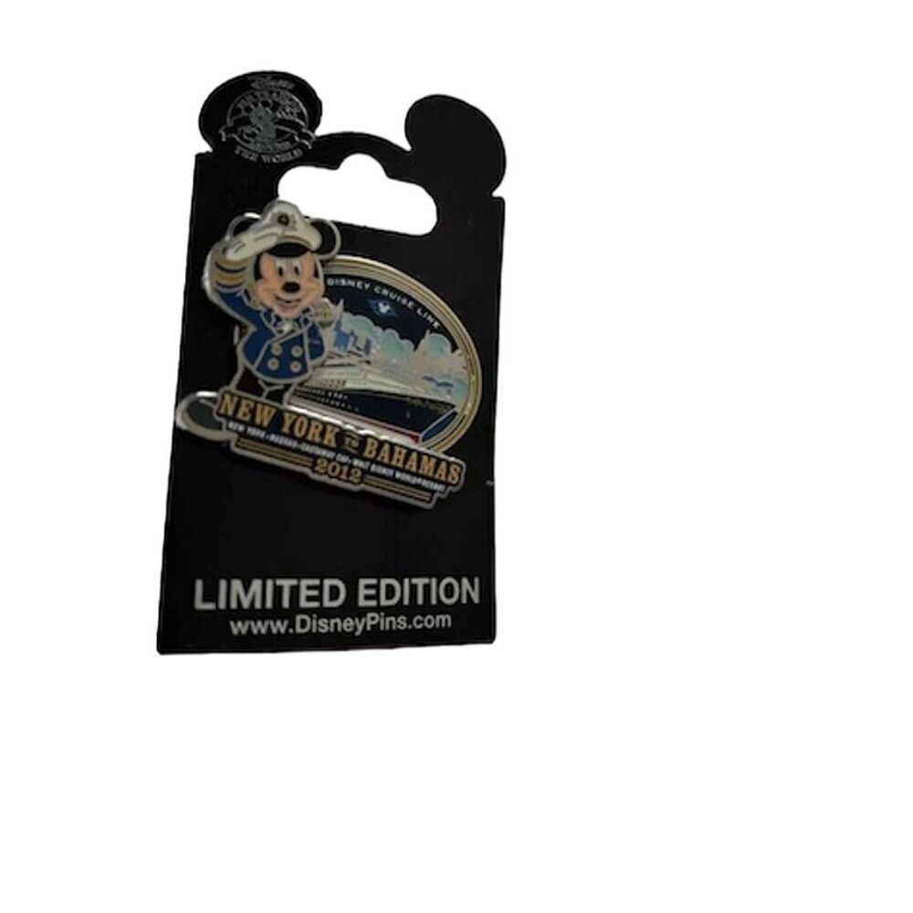 Disney Cruise Line Captain Mickey Mouse 2012 Pin NY to Bahamas Limited Edition